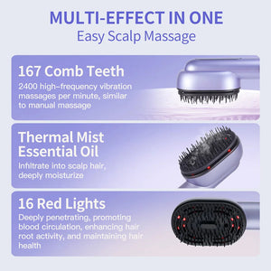 Hair Care Spray Massage Comb Vibration Scalp Massage Hairbrush Head Massager Hair Sprayer Atomizing Brush Hair Oil Applicator Sleekify