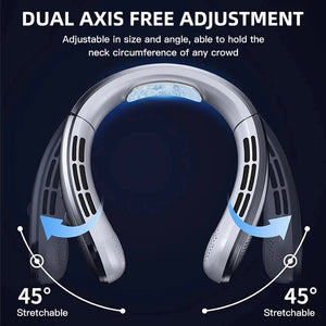 Xiaomi 8000mAh USB Hanging Neck Fan Portable Bladeless Mini Rechargeable Mute LED Digital Display Electric Fans Air Cooler New Sleekify