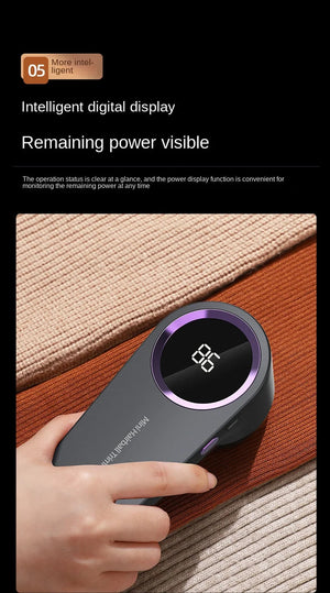Lint Remover for Clothing Portable Electric Fuzz Pellet Remover LED Display Rechargeable for Clothes Fabric Shaver Fluff Remover Sleekify