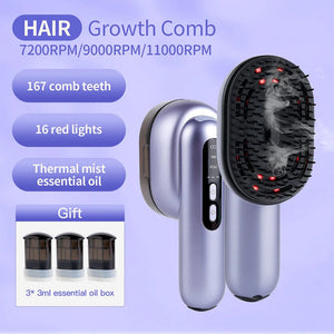 Hair Care Spray Massage Comb Vibration Scalp Massage Hairbrush Head Massager Hair Sprayer Atomizing Brush Hair Oil Applicator Sleekify