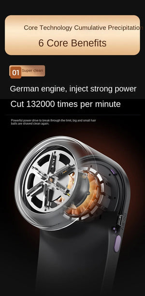 Lint Remover for Clothing Portable Electric Fuzz Pellet Remover LED Display Rechargeable for Clothes Fabric Shaver Fluff Remover Sleekify