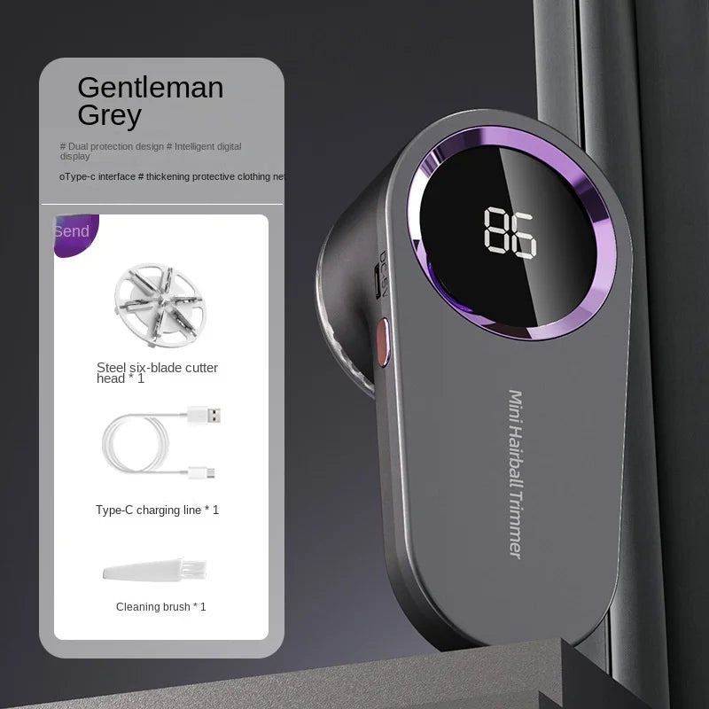 Lint Remover for Clothing Portable Electric Fuzz Pellet Remover LED Display Rechargeable for Clothes Fabric Shaver Fluff Remover Sleekify