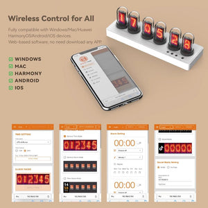 Nixie™ - WIFI Control tube alarm clock Sleekify
