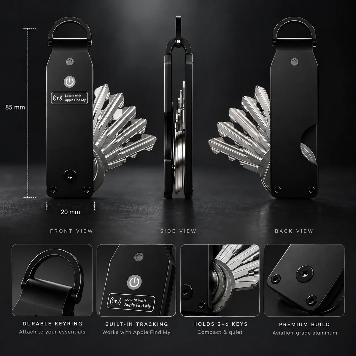Sleekify Smart Key Organizer spec