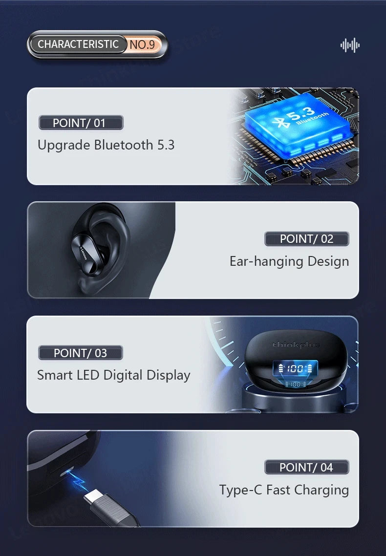 Lenovo LP75 Smart Translator Earbuds | HD Calls, Noise Cancelling, Real-Time Translation Sleekify