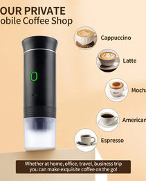 Electric Portable Coffee Machine 3-in-1 Capsule Powder Travel Coffee Maker