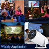 Group enjoying movies and presentations with MagCubic™ Portable Cinema Projector in various settings.