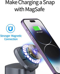 Magnetic wireless charging station 15W - Sleekify