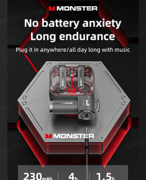 Monster XKT15 Wireless Bluetooth Gaming Earbuds - Sleekify