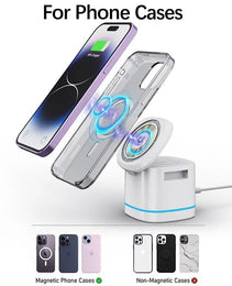 Magnetic wireless charging station 15W - Sleekify