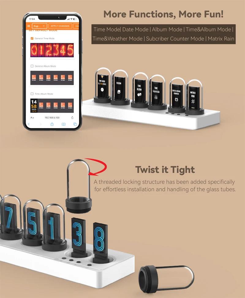 Nixie™ - WIFI Control tube alarm clock - Sleekify