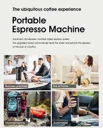 Electric Portable Coffee Machine 3-in-1 Capsule Powder Travel Coffee Maker