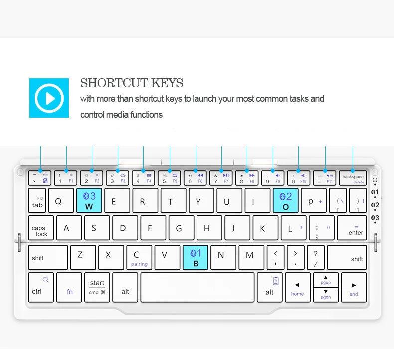 BOW FlexKey™ - Foldable Bluetooth Keyboard - Sleekify