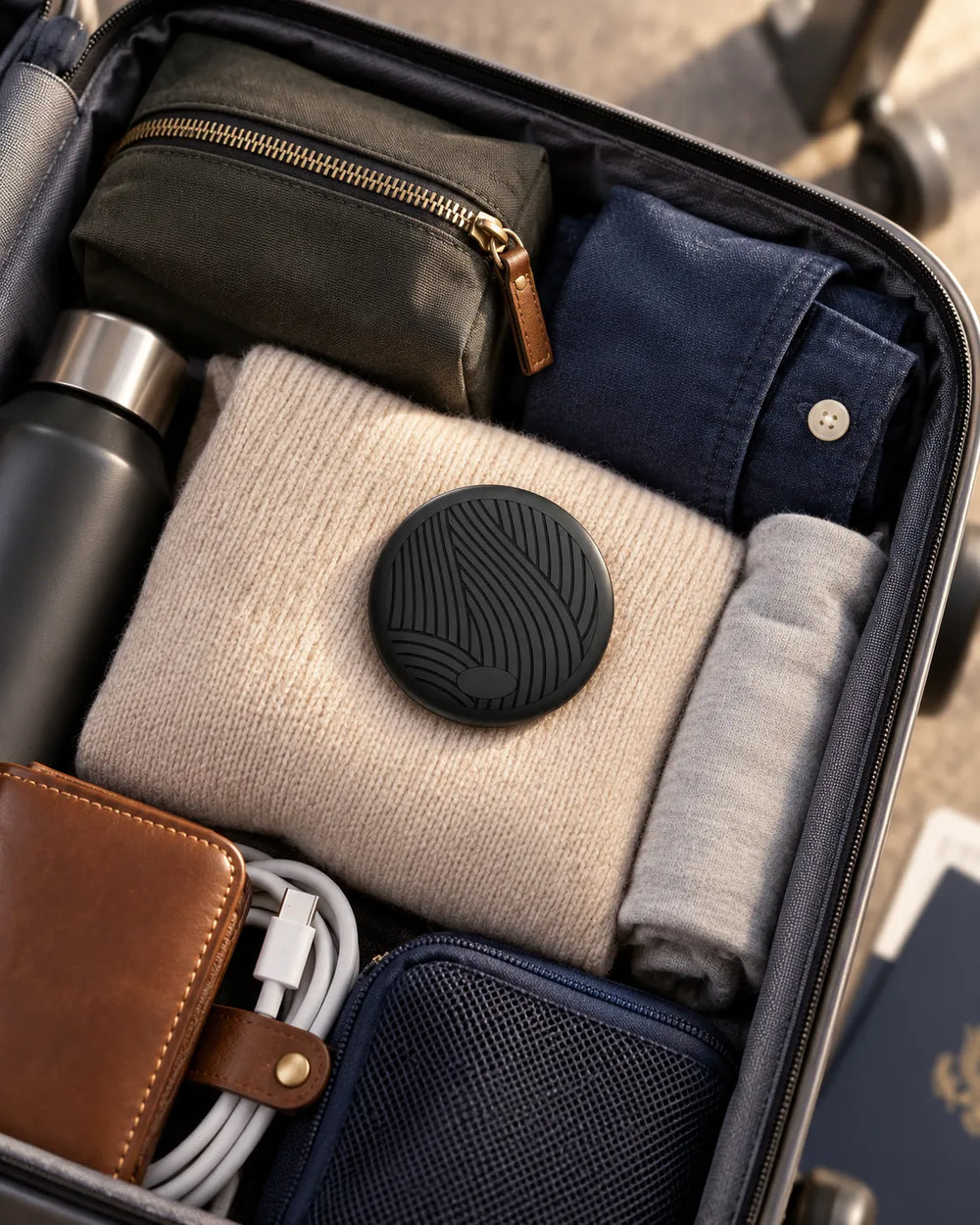Sleekify_Smart_Tag_in_luggage