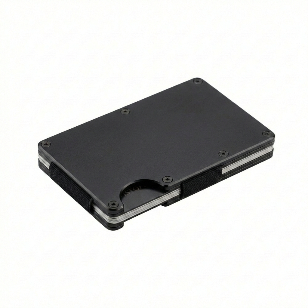 New Metal Card Bag Carbon Fiber Wallet Wallet RFID Anti-theft Swiping Blocking Technology Sleekify